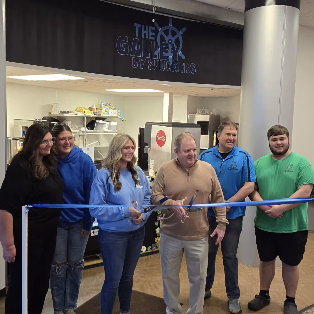 Ribbon cutting for the opening of The Galley by Shuckers at the WV Regional Technology Park in South Charleston, WV